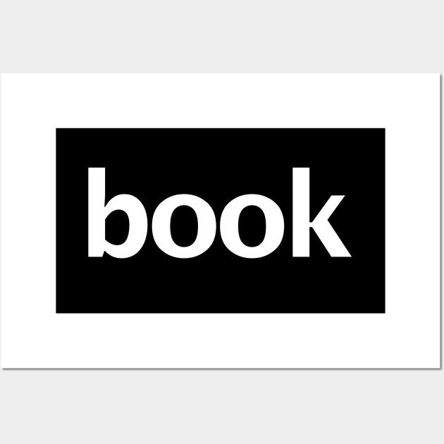 Book Minimal Typography White Text Wall Art by ellenhenryart